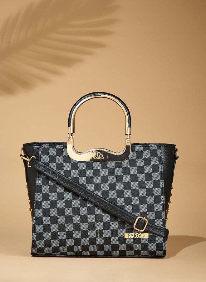 فارجو حقيبة يد أنيقة من فارغو للنساء، حقيبة يد نسائية وبنات (أسود) - Image 4